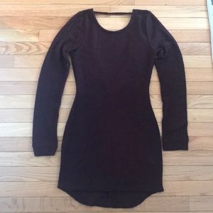 Tobi Mini Long Sleeve Dress with Open back - S